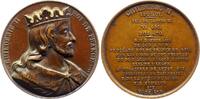 Bronzemedaille 1840 Childeric II. 660 - 670 Austrasien, 670 - 673 Frankreich / Gesamtreich. EF