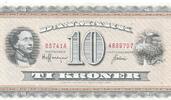 Denmark 10 kroner 1974 10 kroner, banknote. Hans Christian Andersen. ST 7.80 £  +  6.94 £ shipping