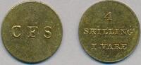 Faroe Islands 4 skilling i vare CFS, private coin for grocery items, BU