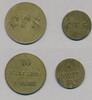 Faroe Islands 4 og 16 skilling i vare C F Siemsen, private coin for grocery items, 2 coins, EF