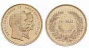 Denmark No value 1892 goldcoin without value indication, Christian IX, Sieg 2, PROOF