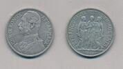 Danish West Indies 1905 Christian IX, 2 francs, Dansk Vestindien, 40 cents, EF