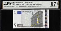 Italy 5 EUROS 2002 Extraordinarily low number. Very rare in this grade. ... 563.52 £  +  26.01 £ shipping