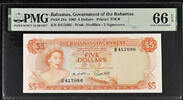 Bahamas 5 Dollars 1965 Only two better. PMG 66 EPQ 715.23 £650.21 £  +  26.01 £ shipping
