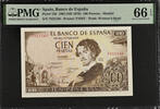 SPAIN 100 PESETAS 1965 PMG 66 EPQ 56.35 £  +  21.67 £ shipping