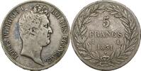 France 5 Francs Louis-Philippe I Tranche en creux -