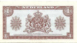 Netherlands 1 Gulden 1945 Wilhelmina / Muntbiljet EF+