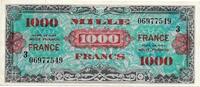    France Allied occupation 1000 Francs 1944 P#125c 