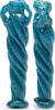 A Late Roman turquoise glass rod-formed balsamarium, 4th-5th century AD -