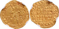 The Netherlands Utrecht 1729 – Vliegent Hert NGC MS 62 Gold ducat 1729 Vrijwel st