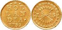 The Netherlands Bezemstuiver 1739 Holland 1739 IN GOUD vz 602.53 £  +  21.67 £ shipping