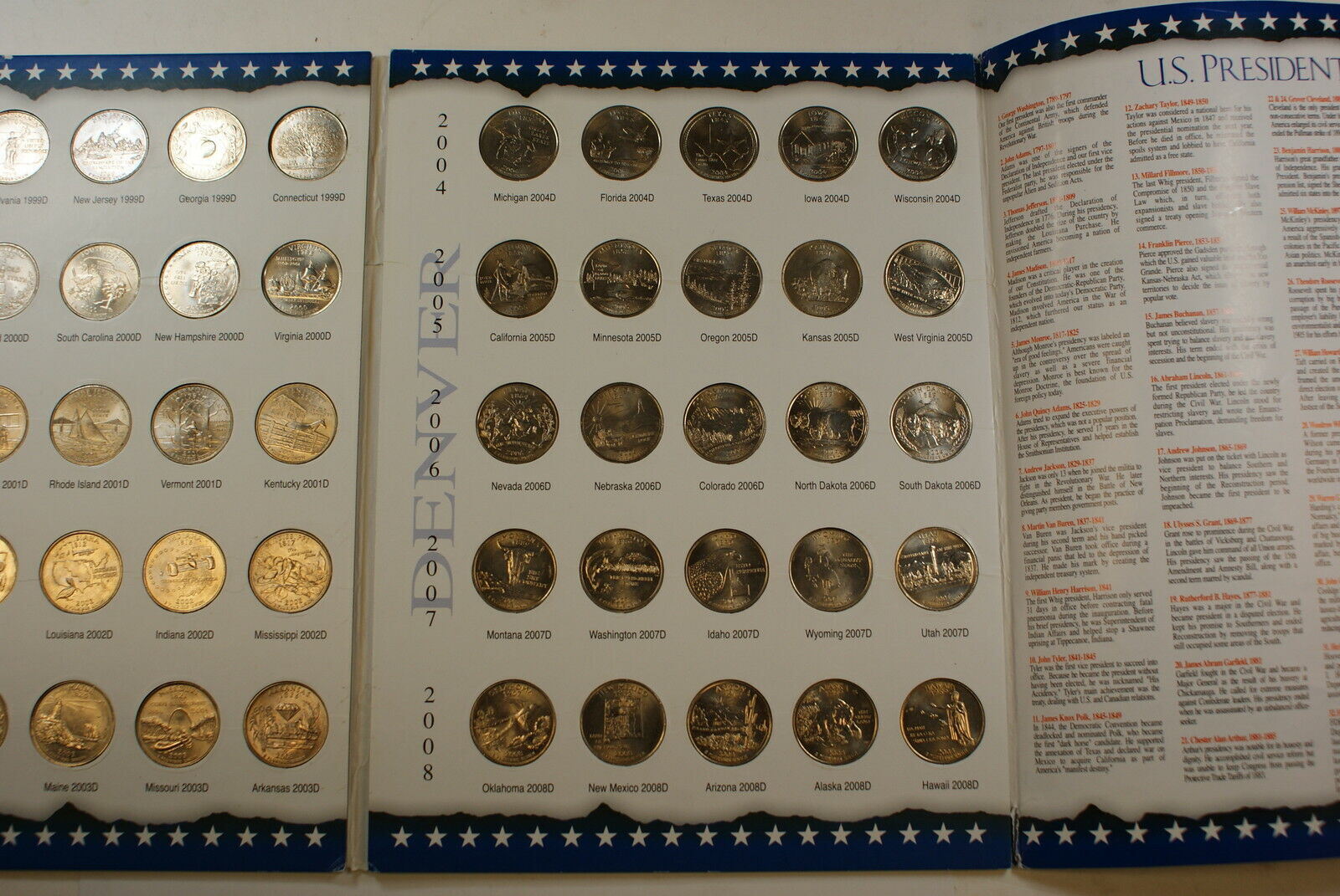 USA 50 State Quarters P D Complete Collection 100 coins Torn