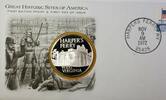 Exonumia Medal Harper's Ferry WV Great Historic Sites Proof Silver First Day Cover -