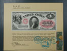 Briefmarken 1874 $ BEP souvenir card B 102 FUN 1987 face $1 LT Show Cancelled -