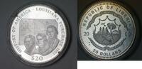 Weltmünzen 20 Dollars 2000 Republic of Liberia Louisiana Purchase Fine Silver $ Proof Coin -