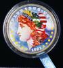 USA Dollar American Morgan Silver $1 Beautifully Colorized Coin on Both Sides -
