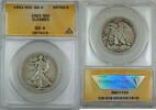 USA Half Dollar Walking Liberty Silver ANACS GD-4 Details, Cleaned Coin -