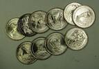 USA Mini-Roll of all P & D America The Beautiful Parks Quarters 25c 10 Coins -