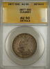 USA Half Dollar Seated Liberty Silver 50c Coin - ANACS, AU-50, Details Cleaned! -