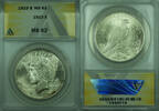 USA $1 Coin Peace Silver Dollar ANACS MS-62 Better Coin (28) B -