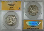 USA Half Dollar 1938-D Walking Liberty Silver ANACS VF-35 Details, Cleaned Coin -