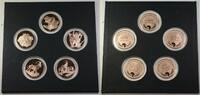 Exonumia Bronze East African Wildlife Society/Franklin Mint Proof Big Game Medal Set -