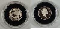 Weltmünzen One Dollar New Zealand's First Piedfort Sterling Silver Coin BOX Damage -