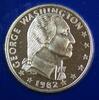 Exonumia Medal George Washington 250th Anniversary Silver 1 Troy OZ .999 w/Stamp -