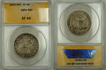USA Half Dollar Seated Liberty Silver ANACS EF-45 Original Surface -