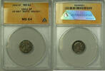 Weltmünzen 3 Pence Great Britain Coin King Edward VII ANACS MS 64 Matte Maundy Toned -