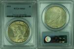 USA $1 Coin Peace Silver Dollar PCGS MS-63 Lightly Toned (34-B) -