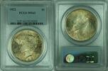 USA $1 Coin Peace Silver Dollar PCGS MS-63 Beautifully Toned (34-F) -