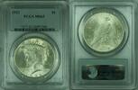 USA $1 Coin Peace Silver Dollar PCGS MS-63 (34-K) -