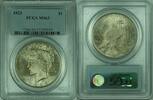 USA $1 Coin Peace Silver Dollar PCGS MS-63 Toned (34-H) -
