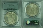 USA $1 Coin Peace Silver Dollar PCGS MS-63 Toned (34-Q) -