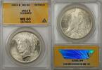 USA 1922 $ $1 Peace Silver Dollar Coin ANACS MS-60 Details Cleaned (Better Coin) (8A) -