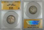 USA Quarter Standing Liberty Silver ANACS VF-25, VAR-1, Details, Cleaned -