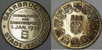 Exonumia Taler Gem Proof Saarbrucker Stadt German Silver Medal Nicely Toned -