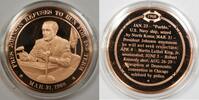 Exonumia Bronze Proof Medal Pres. Johnson Refuses to Run For 2nd Term March 31, -