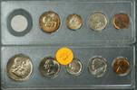 USA Mint Set in Plastic Holders Uncirculated Coins Toned *9 Coins Total* -