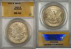 USA $1 Coin Morgan Silver Dollar ANACS MS-62 (10b) -