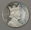 Exonumia Sterling John I 1199-1216 England Silver Medal Approx. 1.2 ozt of .925 Fine -