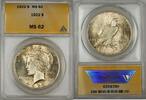 USA Dollar Peace Silver $1 ANACS MS-62 Toned (Better Coin) (10b) -