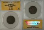 USA Half Cent Draped Bust Coin ANACS Small 6 No Stems C-1 Cleaned VF-30 Details -