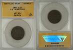 USA Half Cent Draped Bust Coin ANACS C-1 Scratched VF-30 Detailed -
