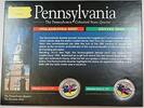 USA Quarter (2) Pennsylvania Colorized State P&D-BU-w/Colorful Display Card -