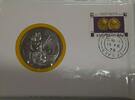 Weltmünzen Pound Cyprus BU Commem One Coin W/Stamp in First Day Cover -