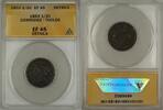 USA Half Cent Braided Hair Coin ANACS Corroded Tooled EF-45 Details -
