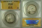 USA Half Dollar Seated Liberty Silver 50c Coin ANACS EF-45 Details Cleaned -