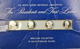 Exonumia Sterling Washigton and Adams Mini-Coin Collection in Sold Silver Gem Proof -